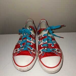Kids Dr. Seuss Red and Blue Converse